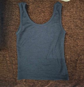 Black Ribbed Tank Top