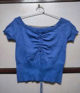 Blue Crop Top