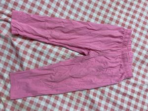 Pink Cotton Leggings
