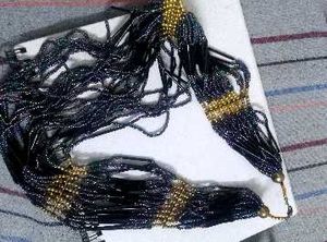 Beaded Black & Gold Necklace