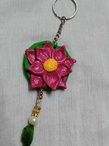 Cute Handmade Flower Keychains set