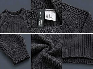 CHARCOAL BLACK RIBBED MOCK NECK CROPPED SWEATER