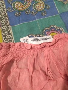 Pink Embroidered Ruffle Top