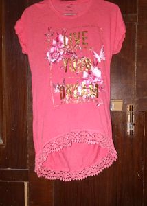Girls Pink Top 💗High Low design