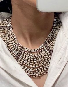 Multilayered Beaded Statement Necklace