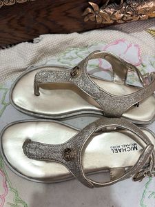 Michael Kors Gold Glitter Sandals