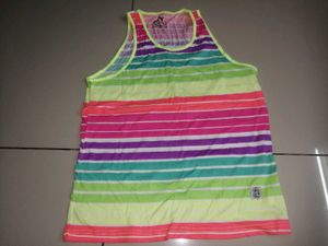 Colorful Striped Racerback Tank Top