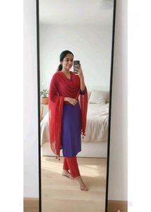 Purple woolen Ethnic Kurta