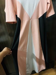 Stylish Color Block Midi Dress