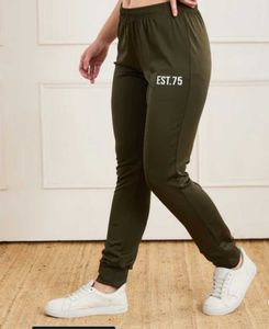 Olive Typographic placement print Joggers