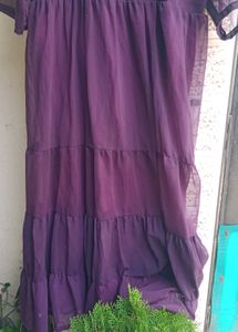 Purple Embroidered Gown