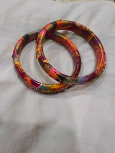 Handcrafted Jaipuri Lac Kada Bangles- Set of 2