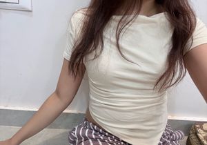 Cream off shoulder Top