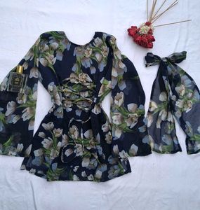 Fairy corset kurti with scarf 🫶🏻