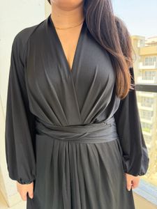 Elegant Black Wrap Dress