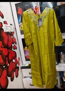 Beautiful Yellow Kurta Set with Blue Dupatta