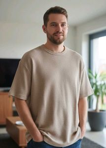 Men's Casual Beige T-Shirt