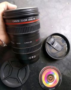 CAMERA LENS SHAPED COFFEE MUG FLASK