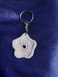 Crochet star bag charm and keychain