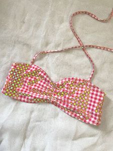 Cute Gingham Bikini Top