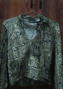 Stylish Snake Print Blouse
