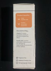 deconstruct vitamin C and Ferulic acid serum