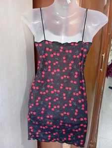 Shein Cherry Print Bodycon Dress