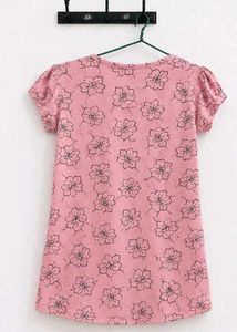 Chic Pink Floral Print Top
