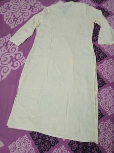 Max Yellow Striped Lace kurta