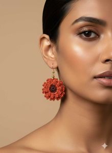 Handmade Crochet Flower Earrings