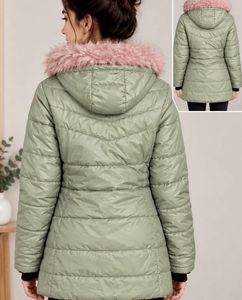 Puffer Jacket with Faux Fur Hood