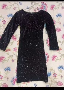Sparkly Long Sleeve Mini Dress