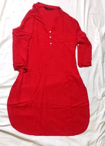 Combo Of Pink And Red Kurta With Duppata