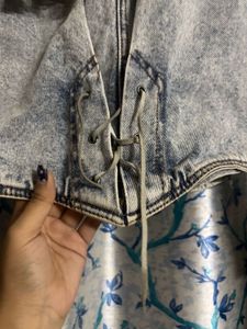 Fringed Denim Cowbody Acid washed Jean Jacket