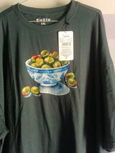 Olive Print Graphic T-Shirt