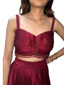 Elegant Maroon Lehenga Choli Set