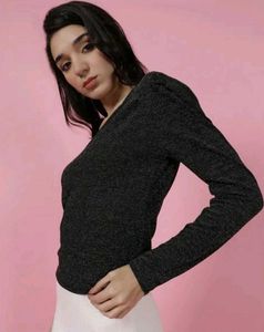 Shein Party One Shoulder Puff Sleeve Chic Top🖤