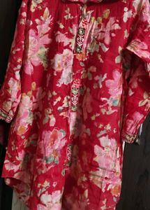 fixedd price ❌❌❌Vilas Red Floral Print Shirt &amp; cor