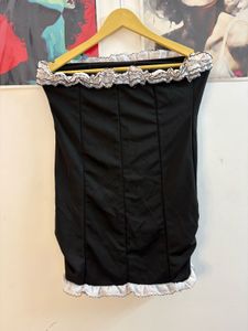 PINTEREST RARE Chic Black Ruffled Mini Dress