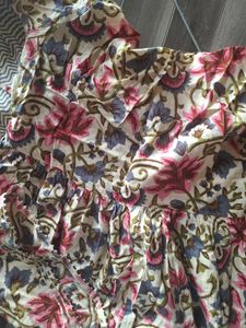 Floral Print Kurta with Skirt