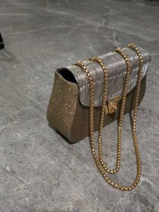 Sparkly Gold &amp;  copper Clutch Bag