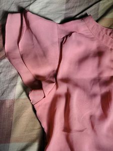 Chic Pink Ruffle Sleeve Mini Dress