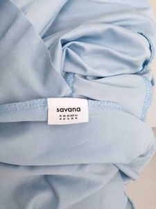 Chic Baby Blue Ruffle Dress
