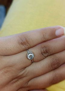Minimalist Crescent Ring 92.5% silver ...pure
