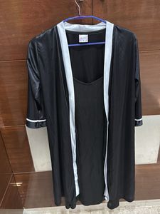 Satin Nightwear Robe & Slip