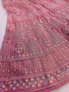Front Cut Lehga+Lehga Choli For Wedding