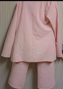 Stylish Pink Blazer &amp; Trouser Set