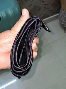 Sleek Black Satin Tie