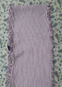 Purple &amp; White Striped Smocked Tube Top