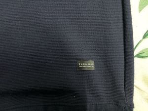 ZARA MAN Striped Long Sleeve Sweater